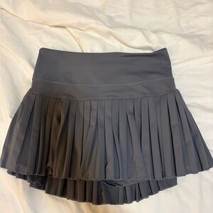 Gold hinge Gray Pleated Mini Skirt